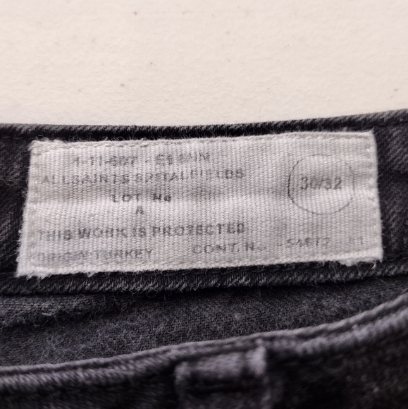 All Saints Spitalfields Women's Black Denim Pipe Skinny Low Rise Jeans Sz 30/32 - Picture 11 of 16